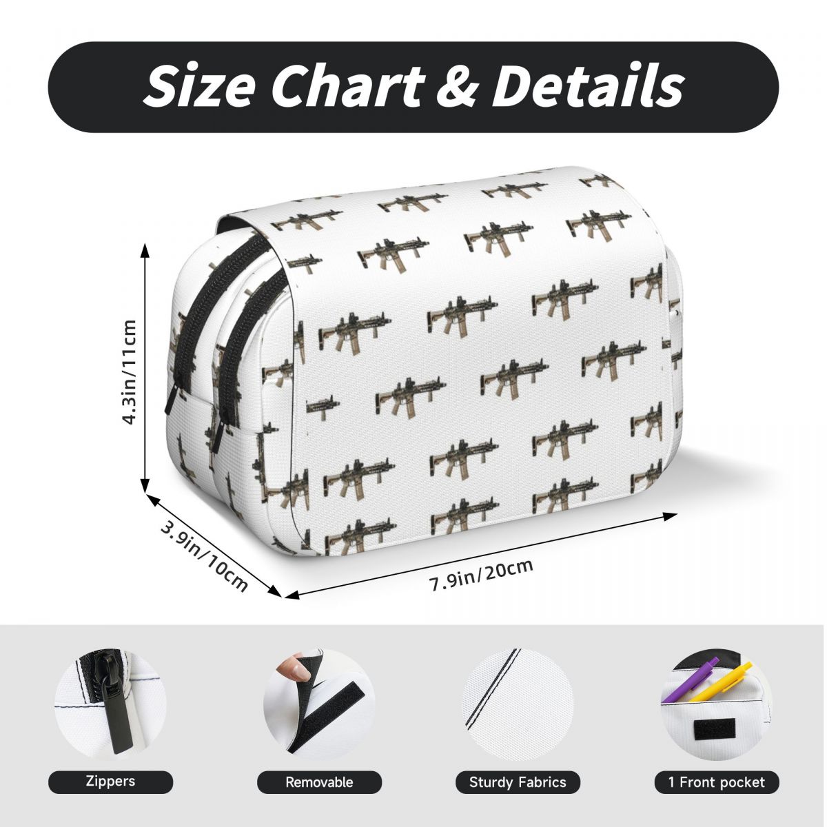 AR-15 Tan Camo Gun - White Pen - Tan Stationery & Office Supply 评论和价格