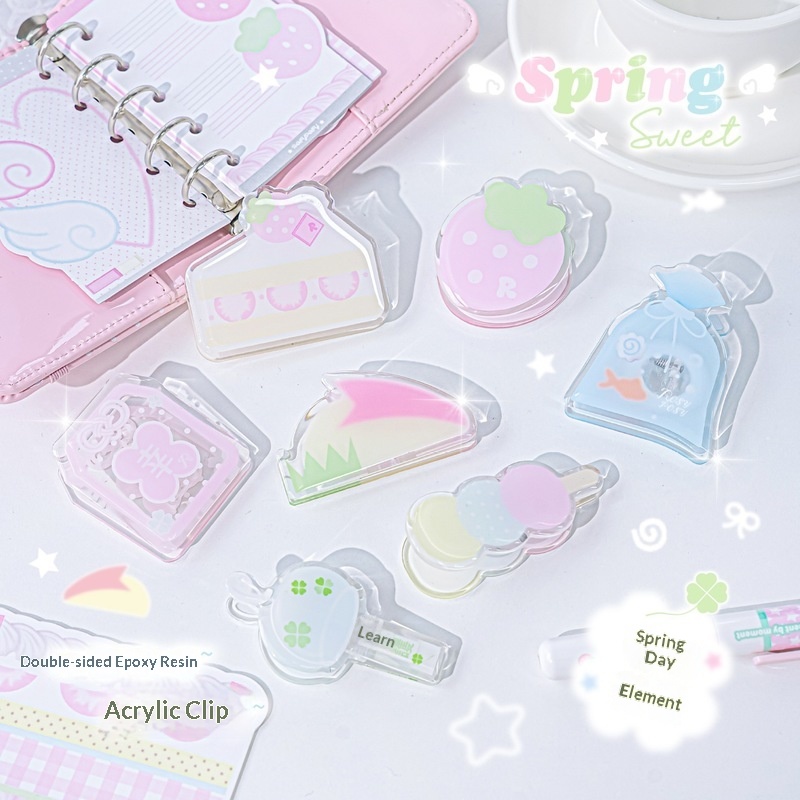RosyPosy Clear Acrylic Clip Cu - Binder Clip Assorted 评论和价格