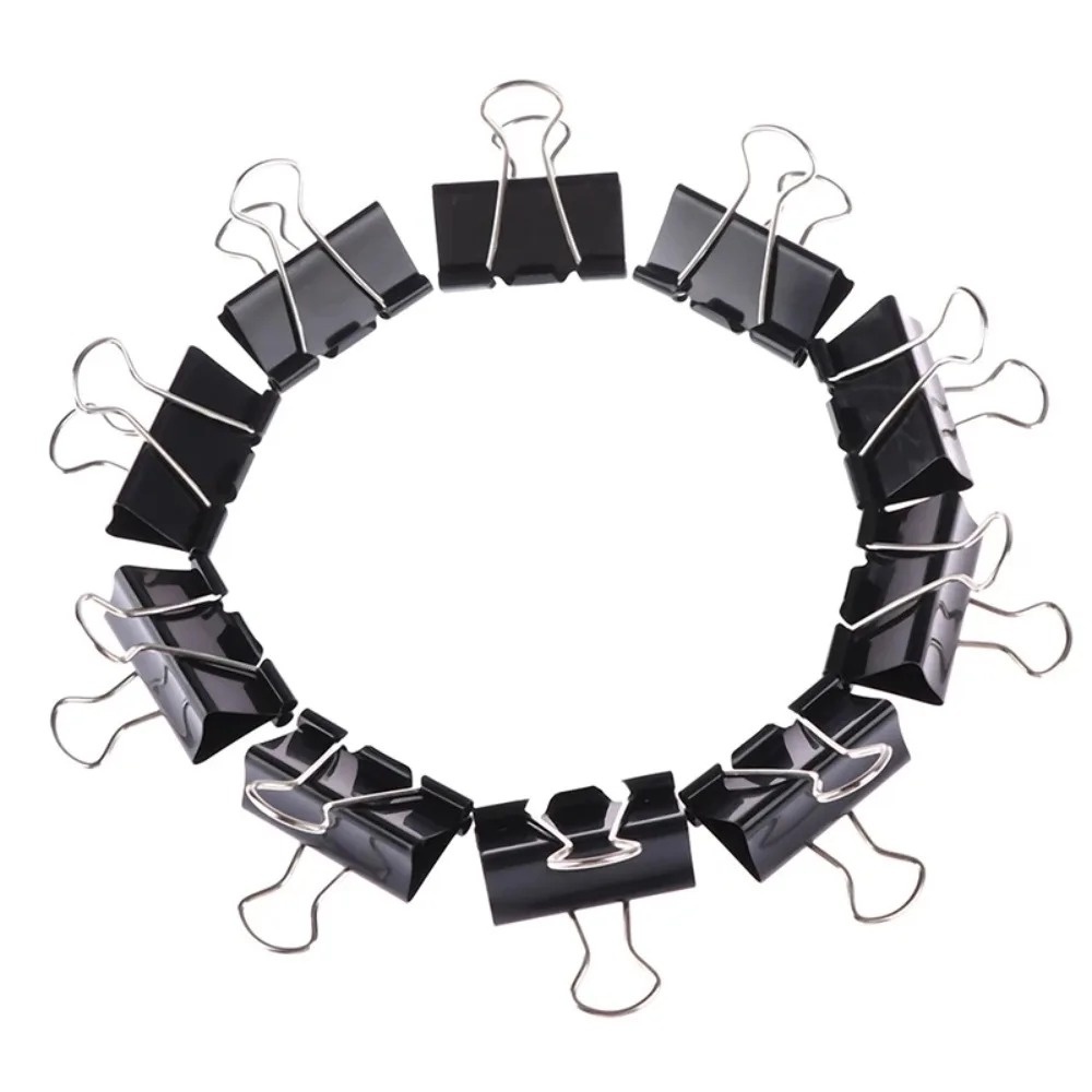 10Pcs Foldback Metal Binder Cl - Binder Clip Assorted 评论和价格