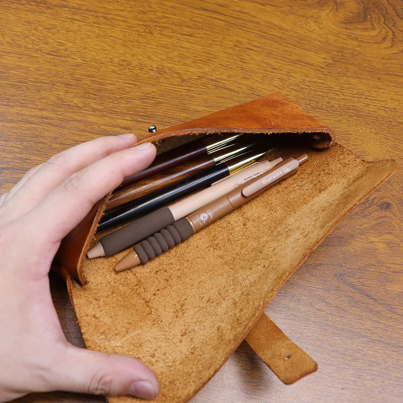 Ins Retro Tanned Leather Korea - Tan Stationery & Office Supply 评论和价格