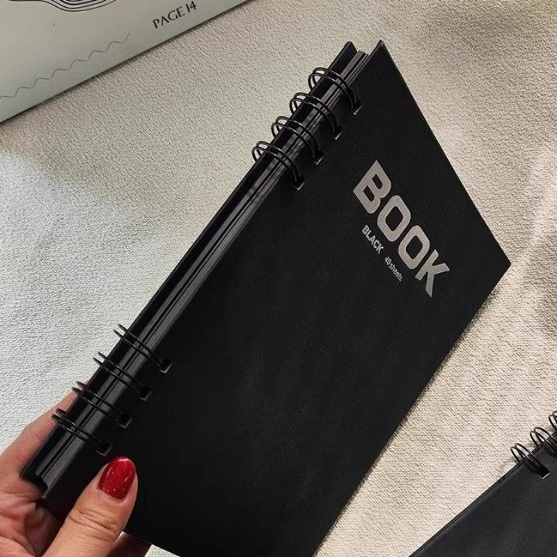 A4 Black Card Sketchbook Doubl - Art Sketchbook Ring 评论和价格