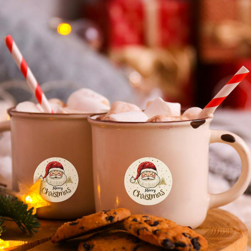 500pcs/Roll Christmas Santa Cl - Sticker Label Roll 评论和价格