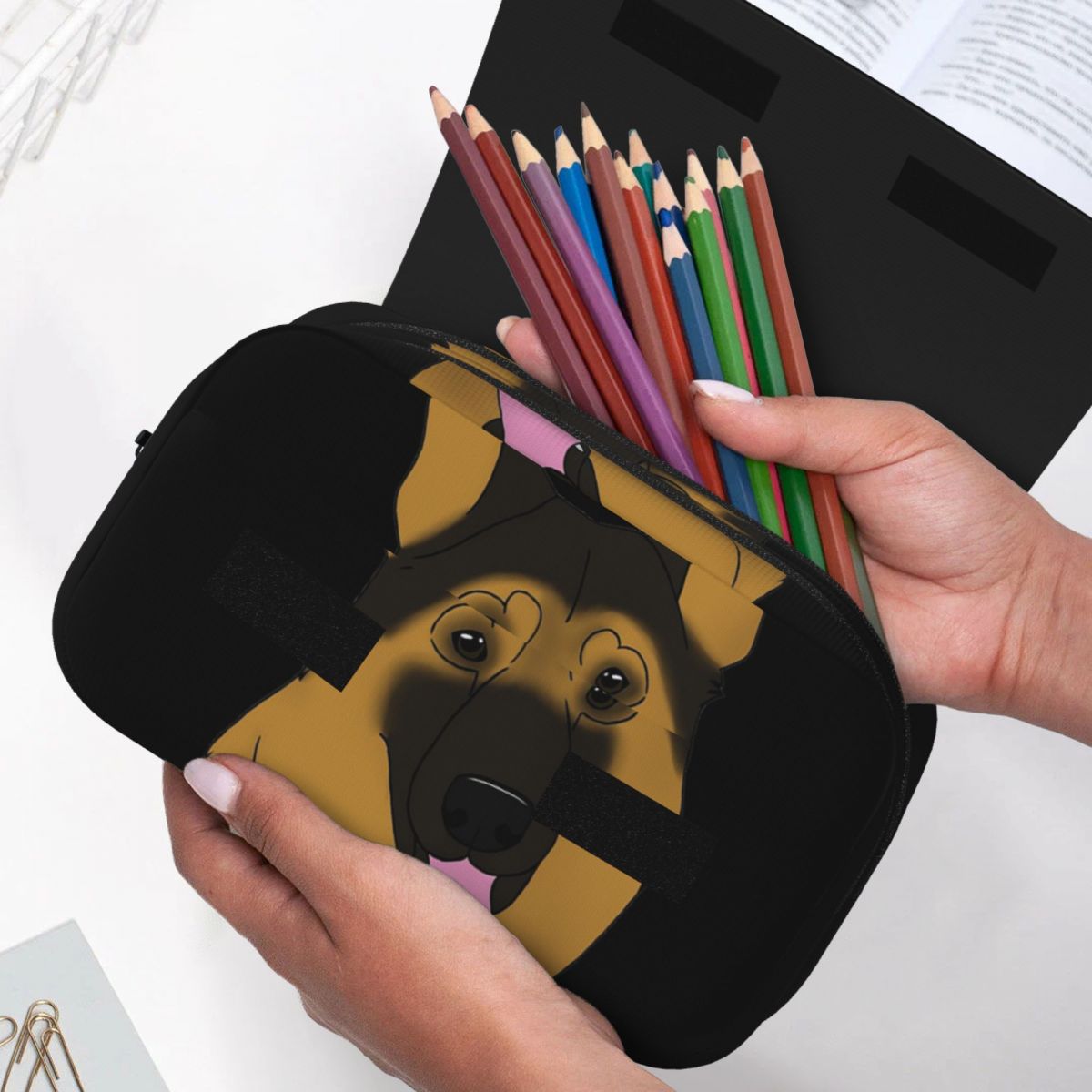 German Shepherd Dog - Black An - Tan Stationery & Office Supply 评论和价格